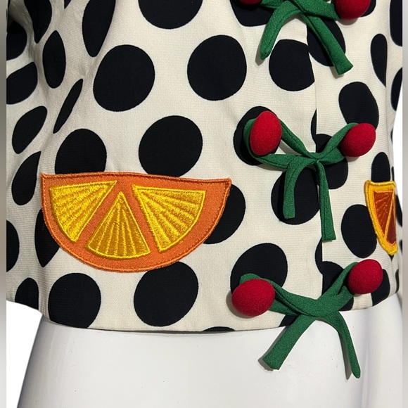 Moschino Cheap & Chic Vintage Fruit Polka Dot Jacket as seen on The Nanny - Picture 7 of 11